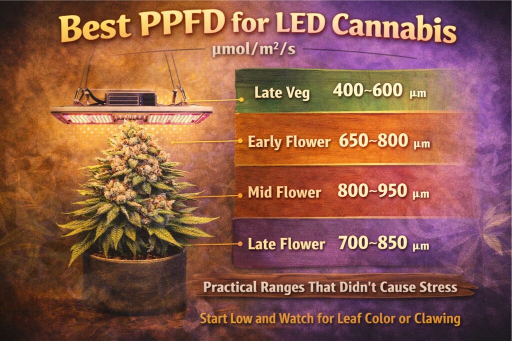 best ppfd for led cannabis