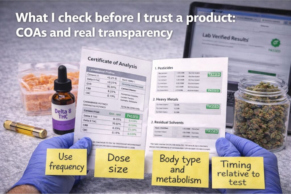 certificate of analysis reading