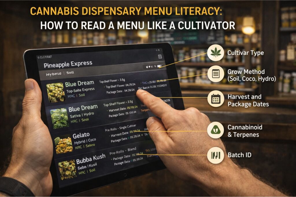 cannabis dispensary menu literacy