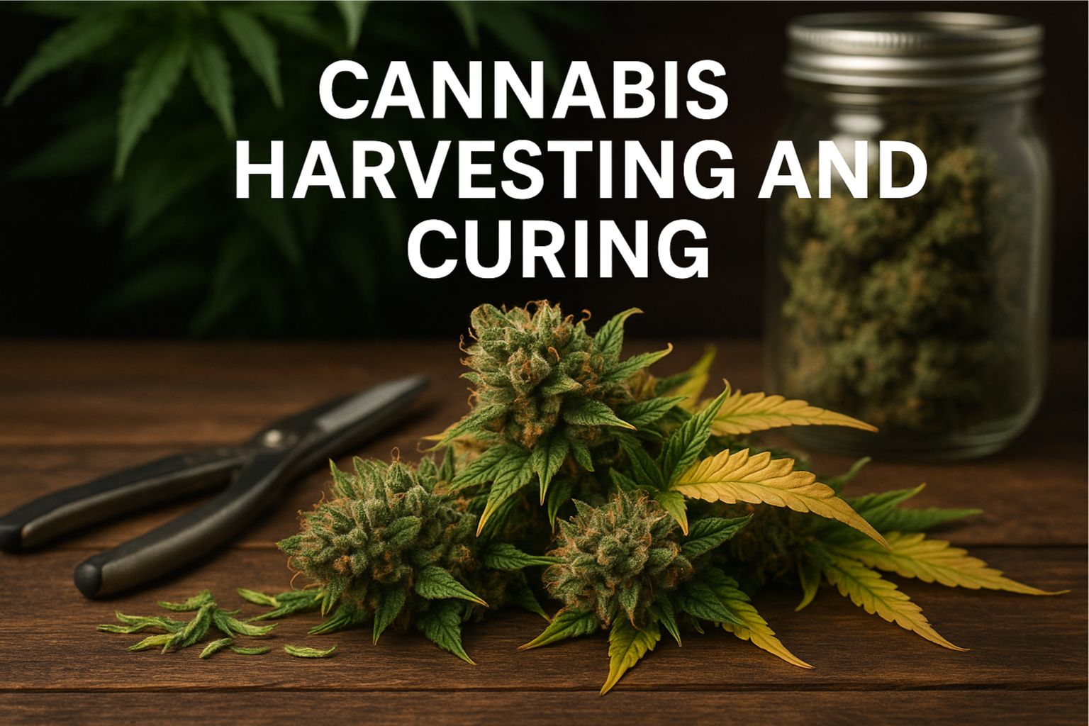 cannabis harvesting and curing