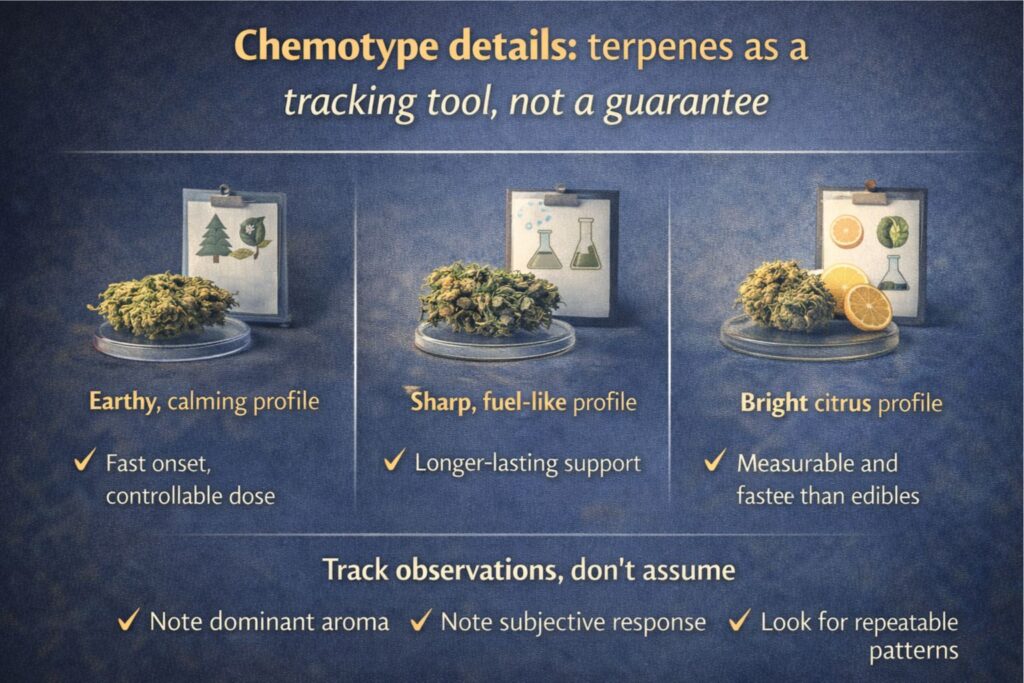 terpene profile for migraine-prone users