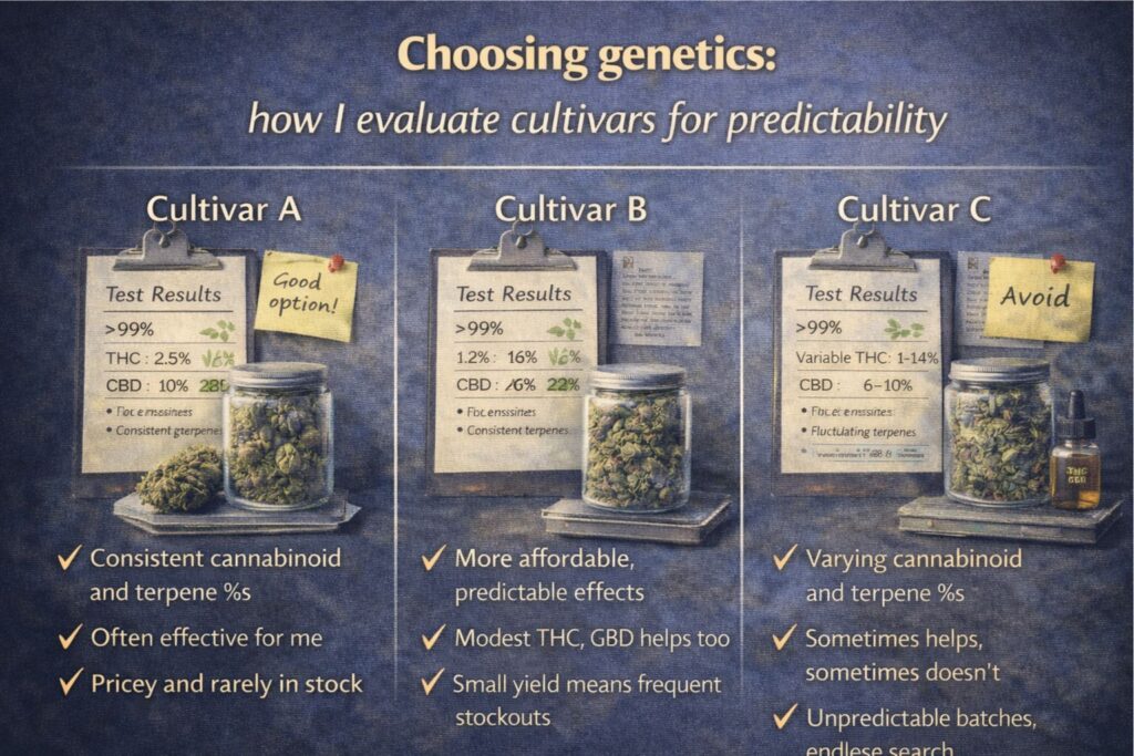 choosing cannabis genetics for headache support