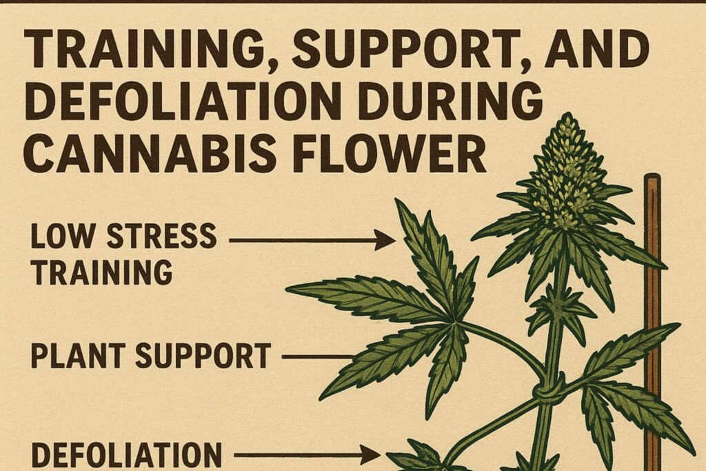 defoliation during cannabis flower