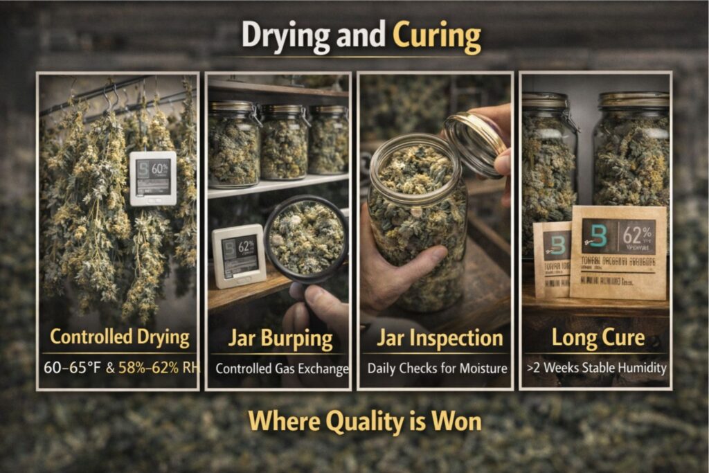 Drying and curing 10