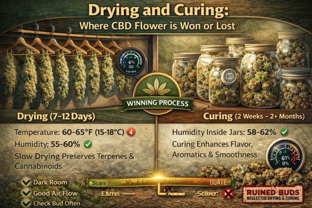 curing cbd buds for smooth smoke