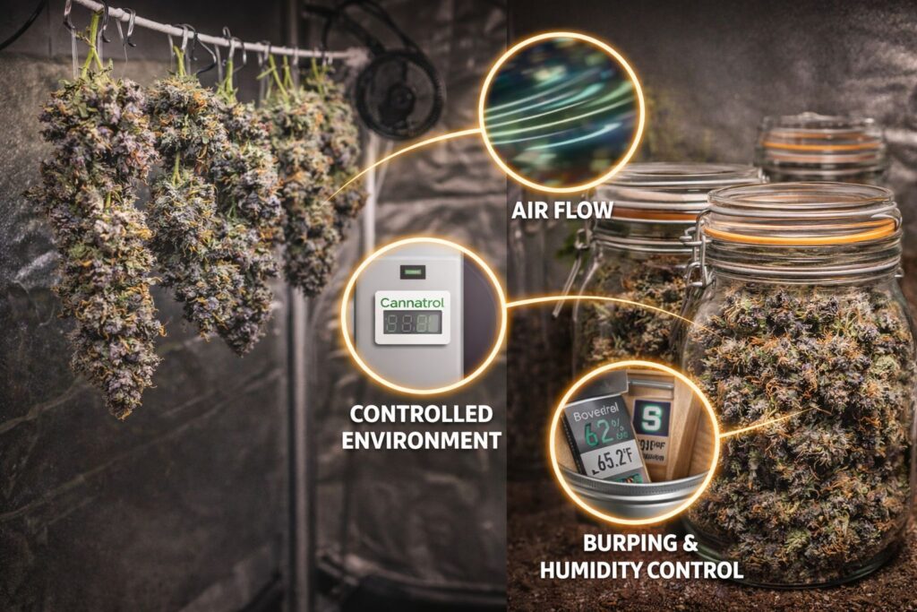 dry room temperature and RH targets