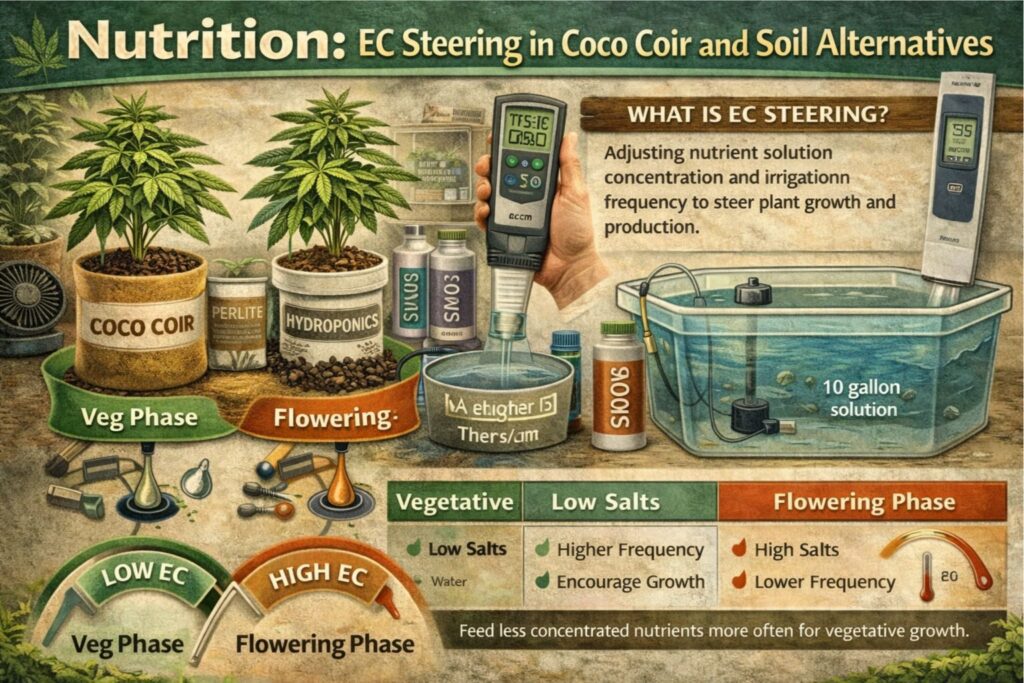 EC steering in coco coir