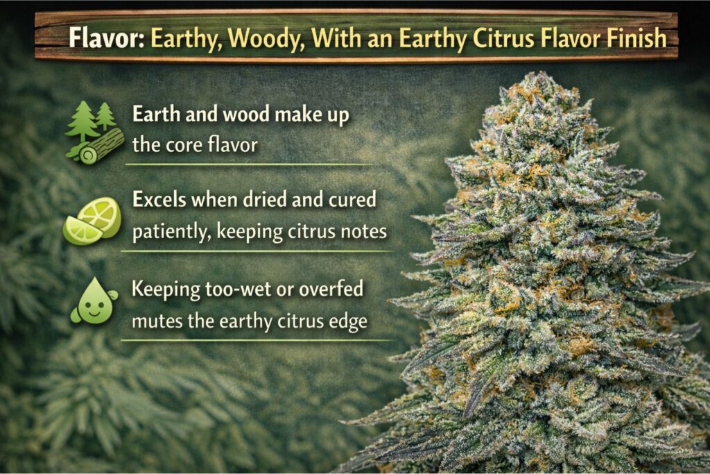 earthy citrus flavor