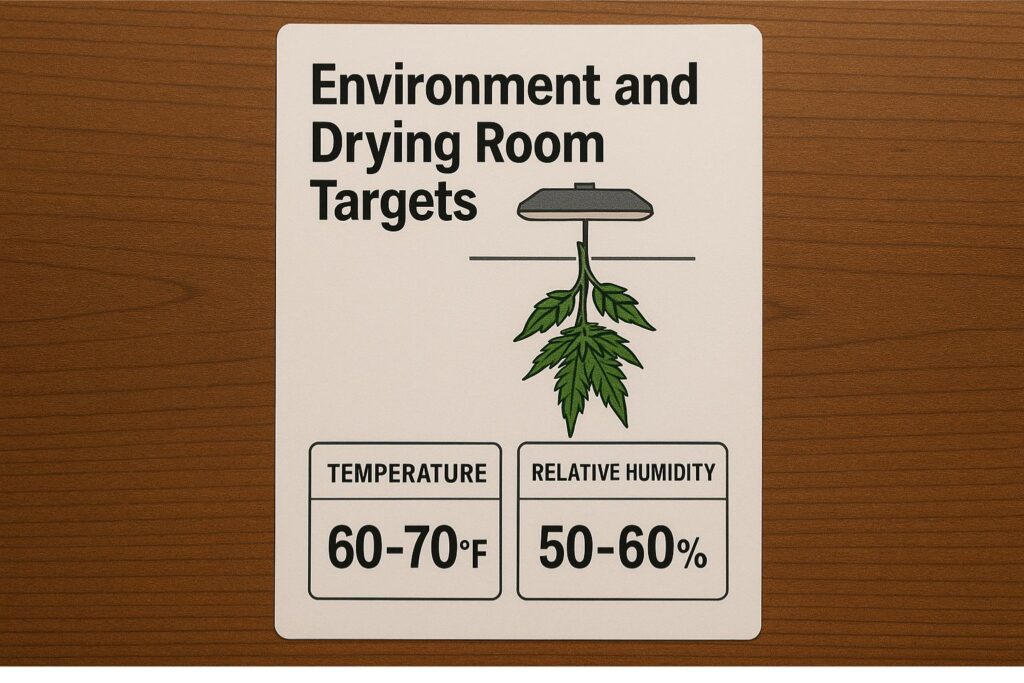 drying room temperature and humidity