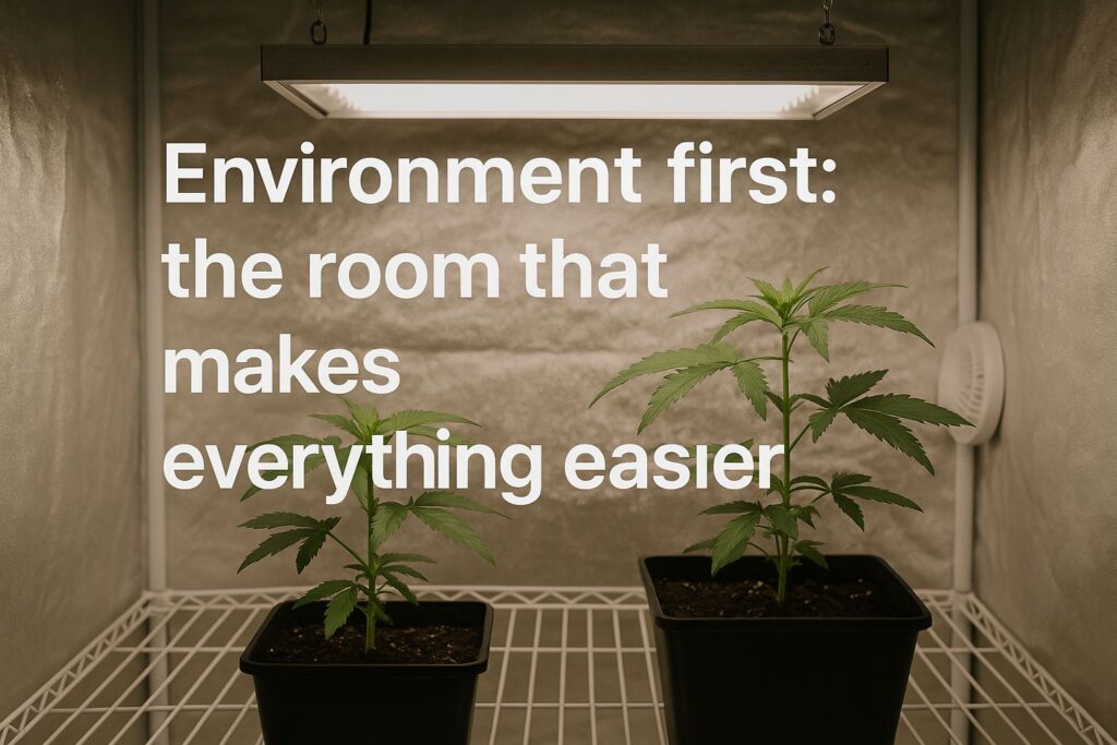 canopy leveling routine in a small tent