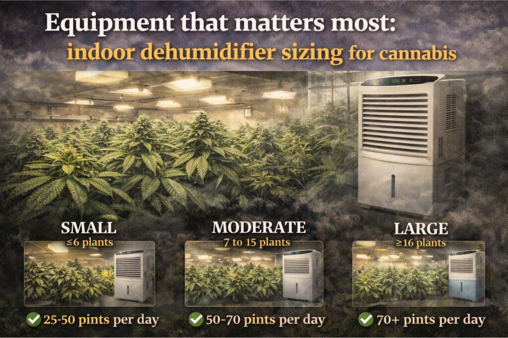 indoor dehumidifier sizing for cannabis