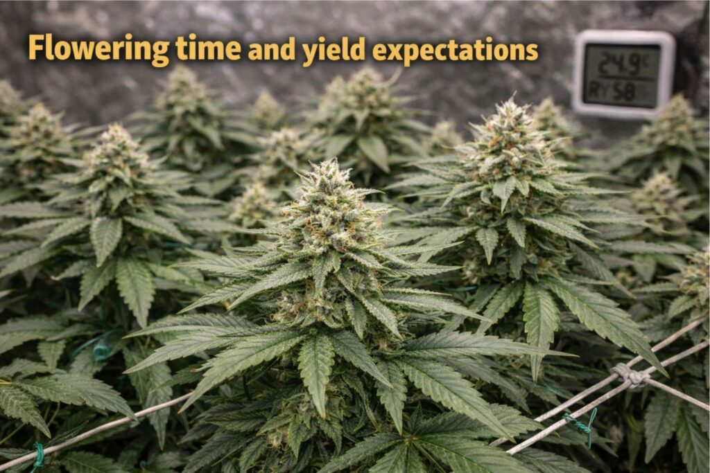 Flowering time and yield expectations