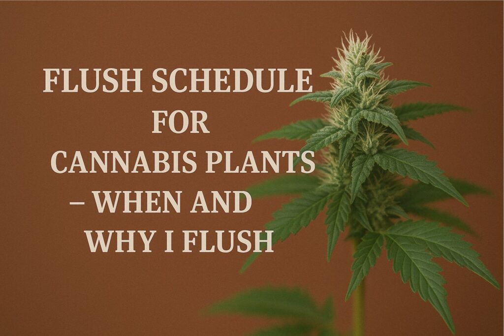 flush schedule for cannabis plants