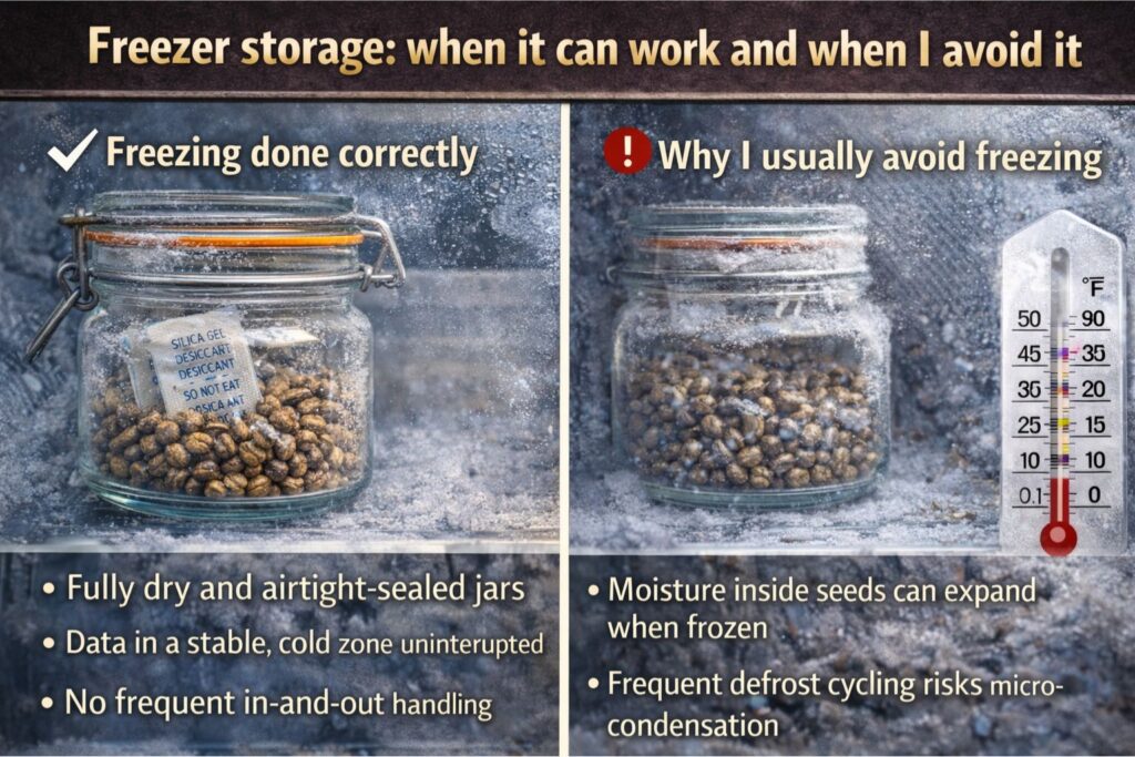 freezer risks for cannabis seeds