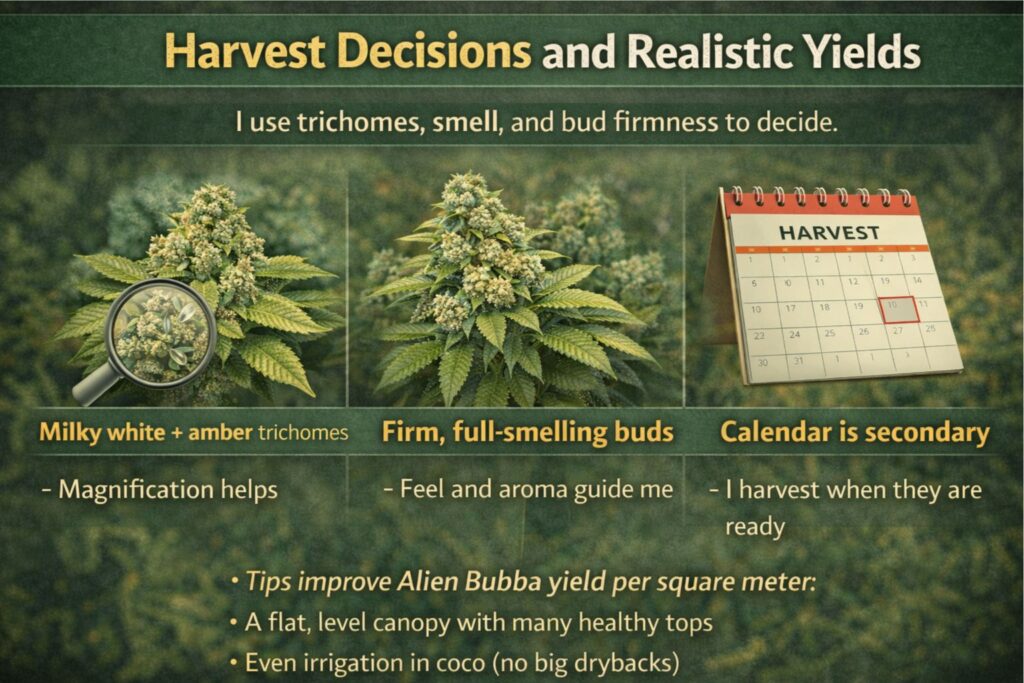 Alien Bubba yield per square meter