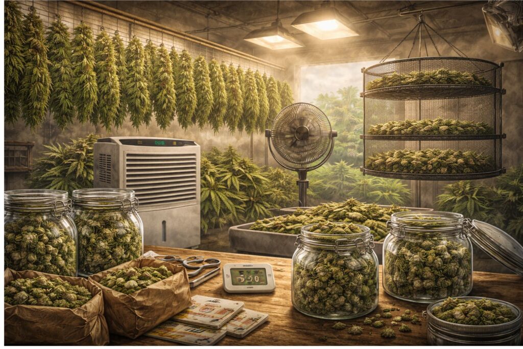 drying and curing in 70% rh