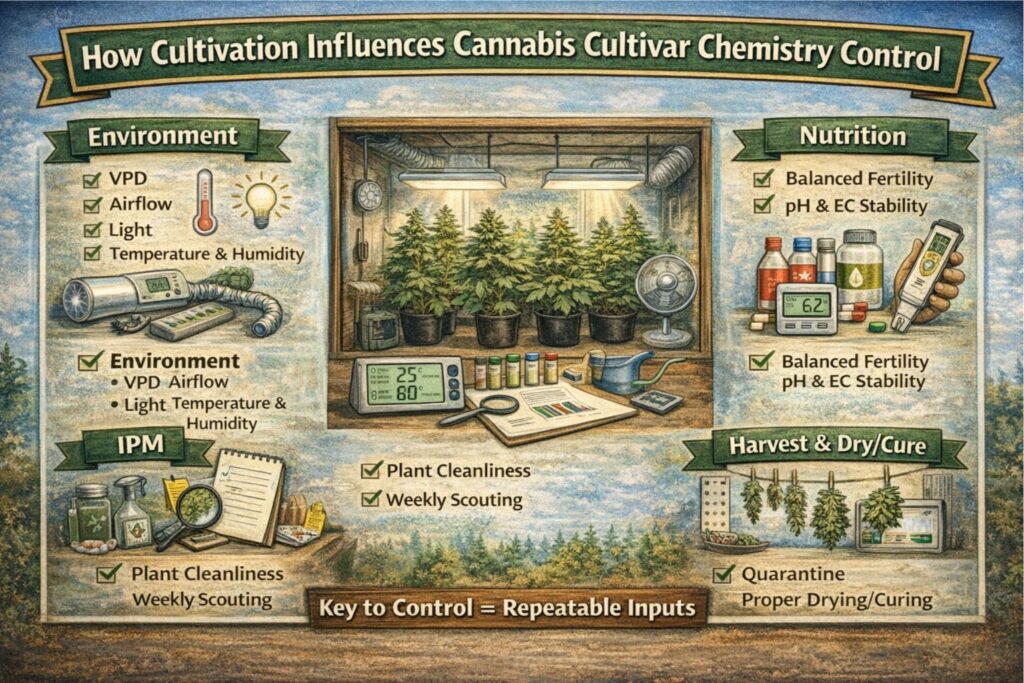 cannabis cultivar chemistry control
