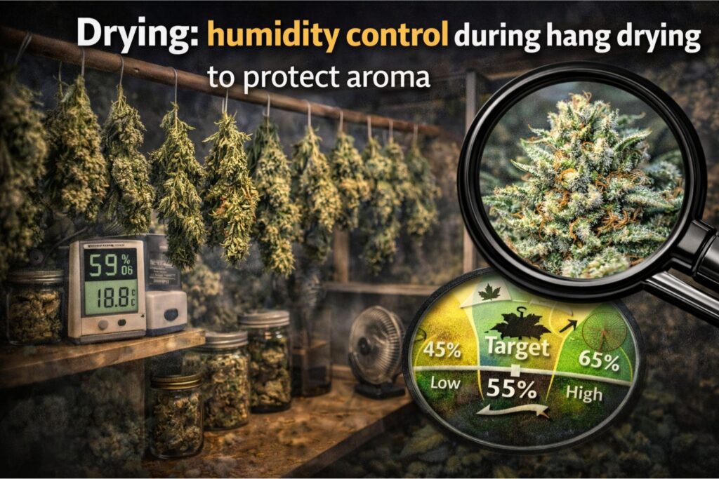 humidity control during hang drying