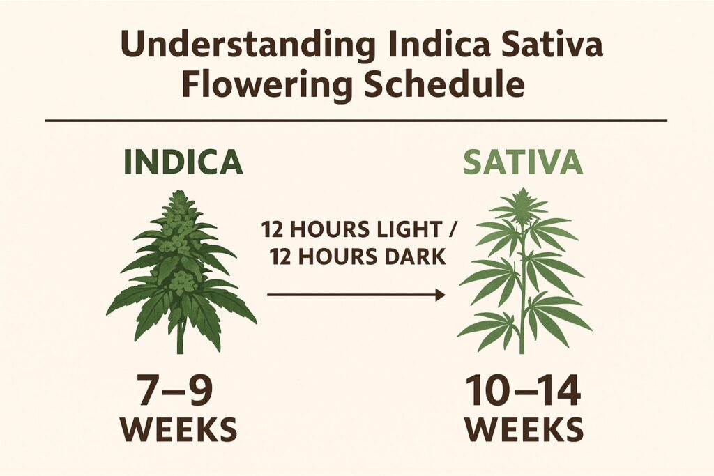 indica sativa flowering schedule