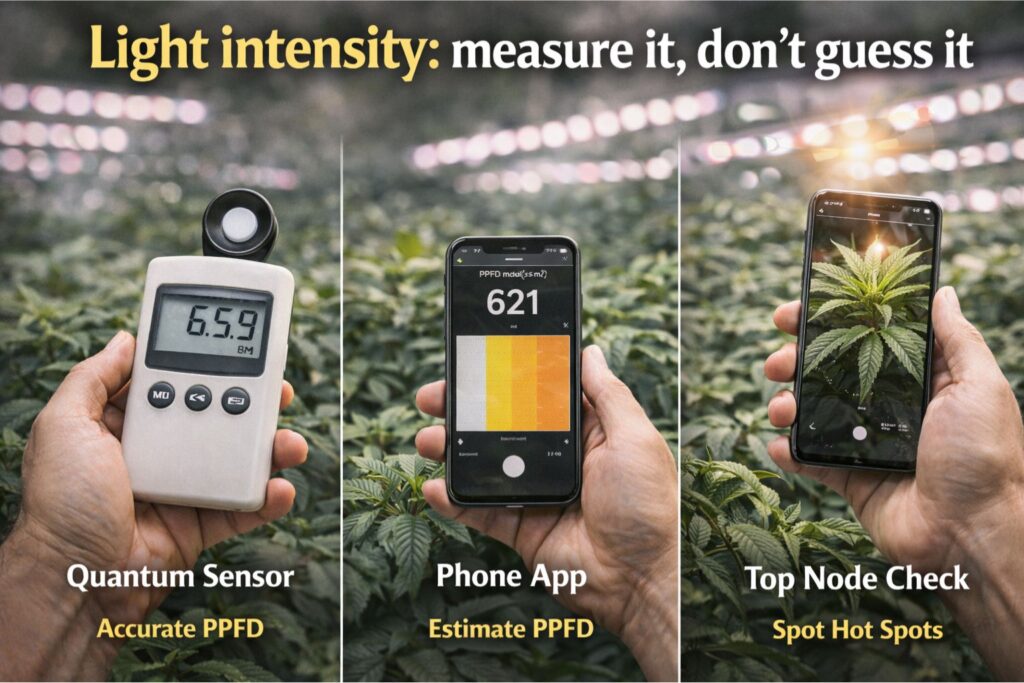 light intensity stress signs