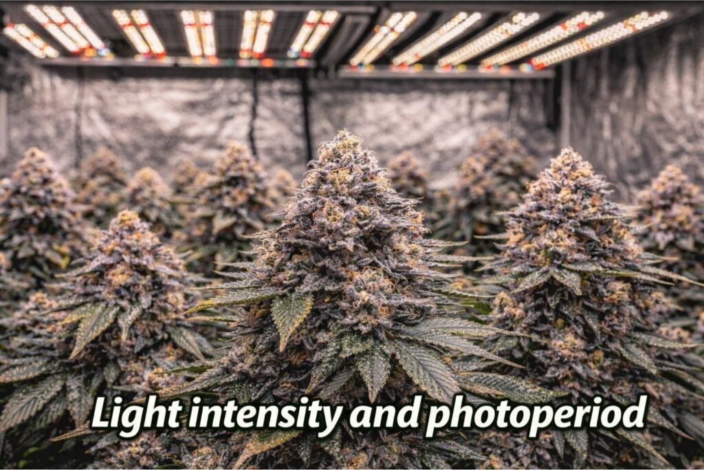 Light intensity and photoperiod