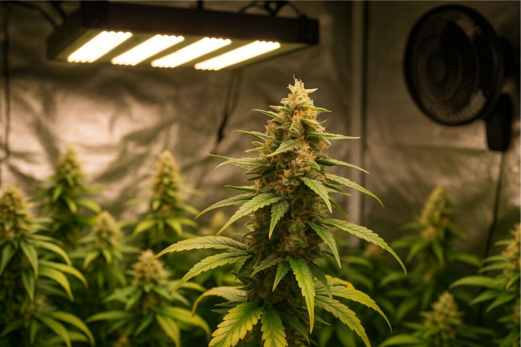 cannabis flowering temperature