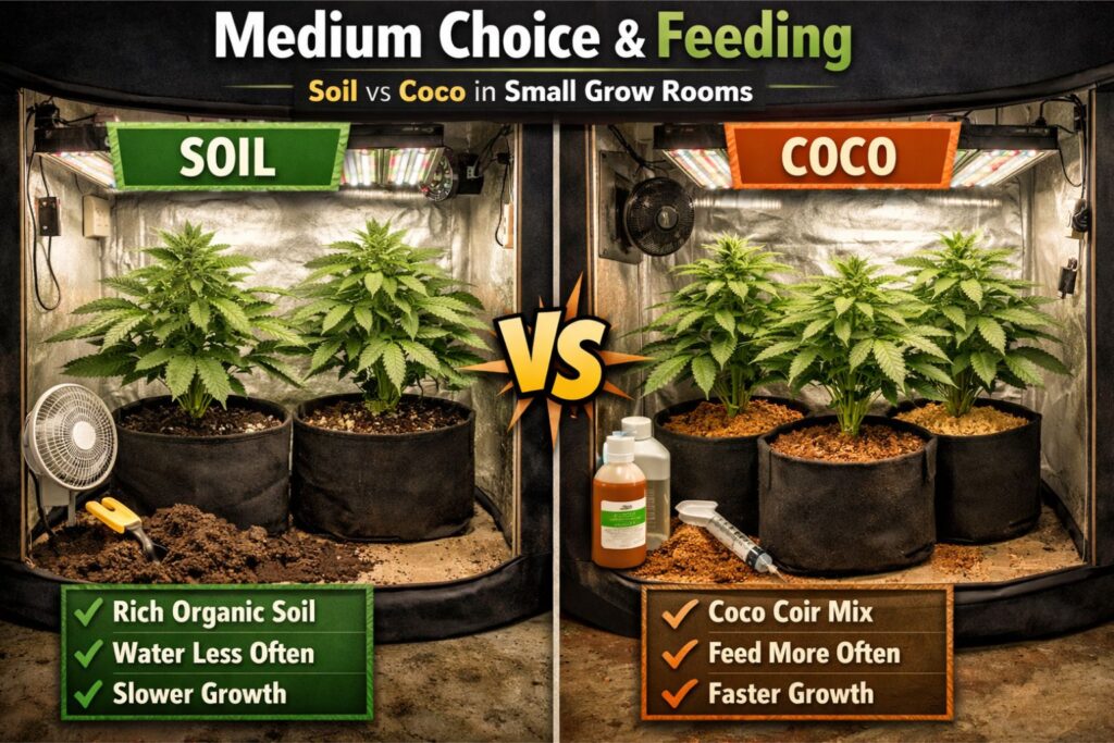 soil vs coco in small grow rooms