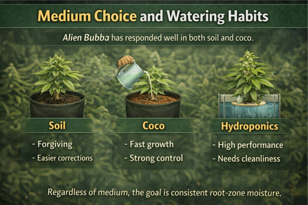 Medium choice and watering habits