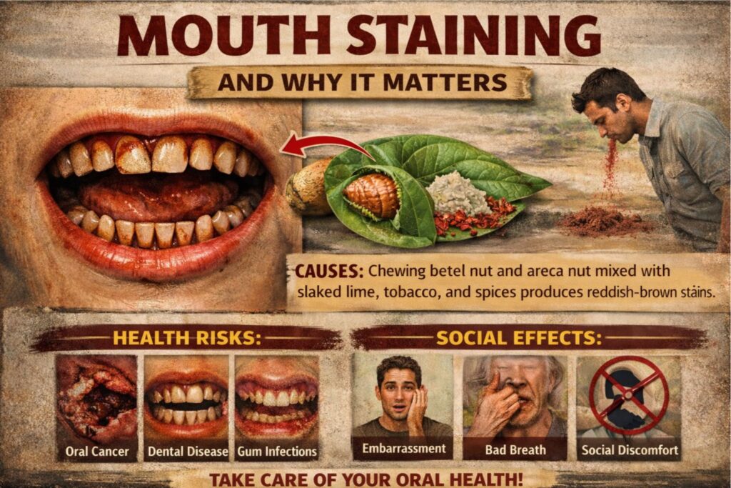 mouth staining