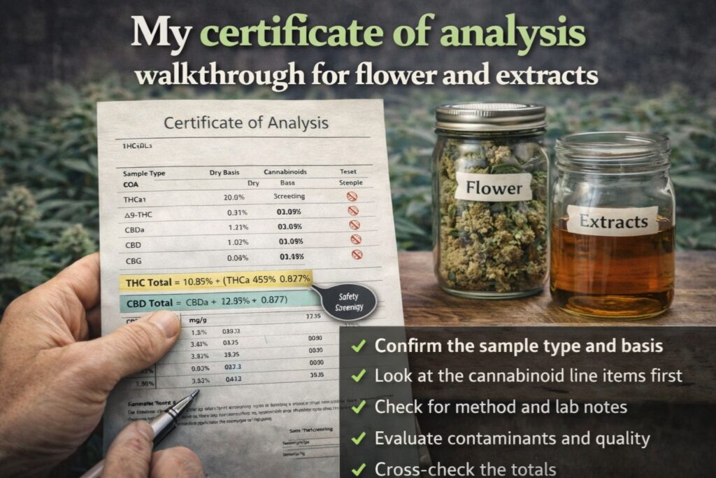 certificate of analysis walkthrough