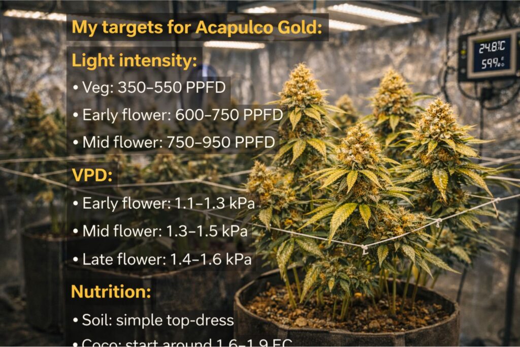 VPD chart for flowering cannabis