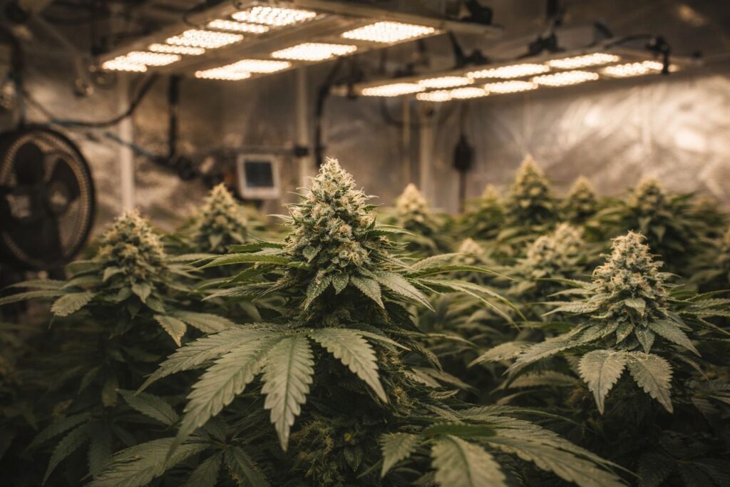 LED PPFD map for flowering