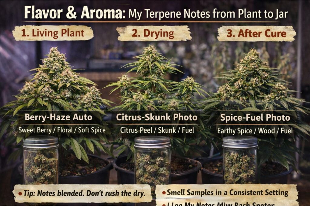 terpene-led flavor notes