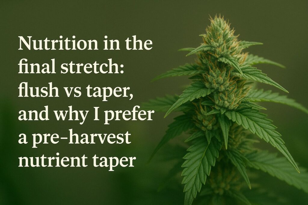 pre-harvest nutrient taper