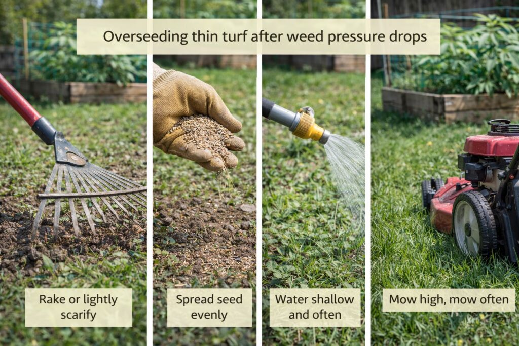 overseeding thin turf