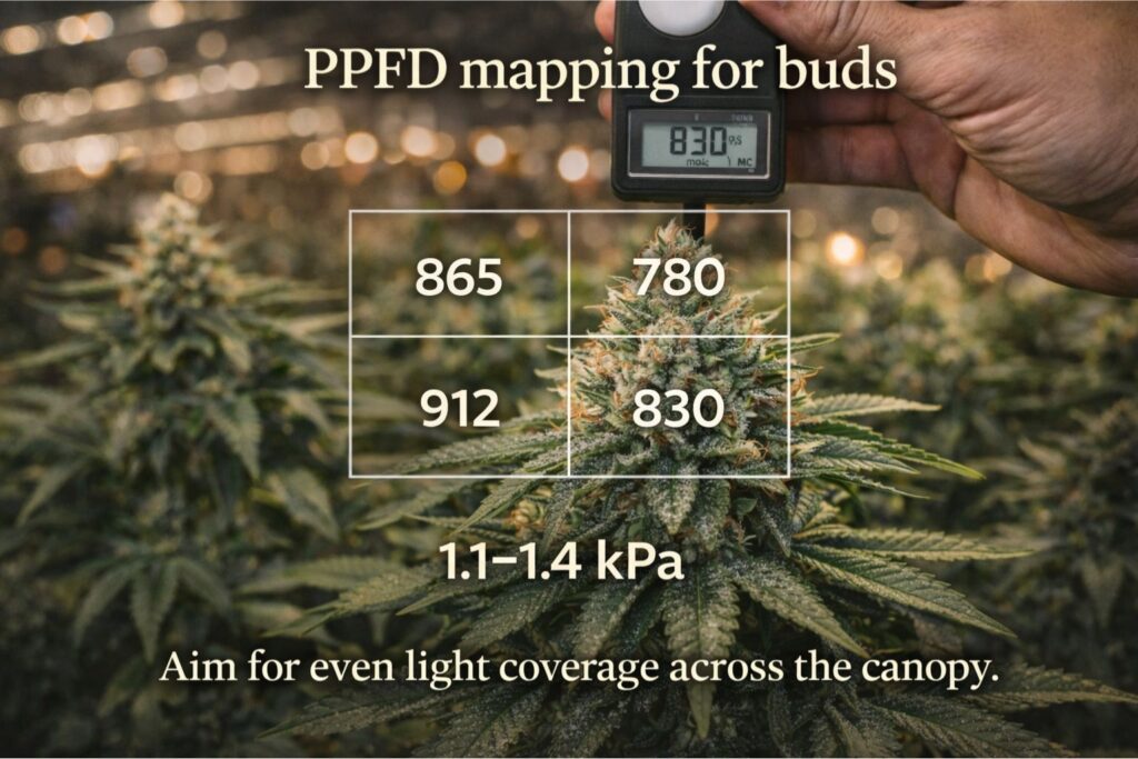 ppfd mapping for buds