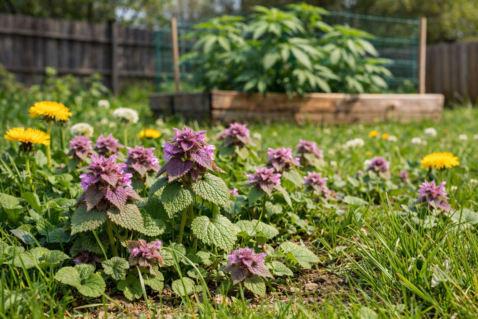 purple dead nettle