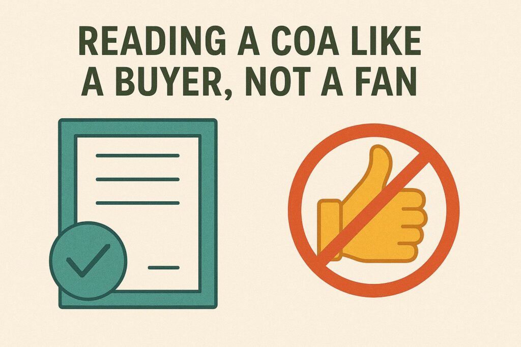 distillate COA checklist