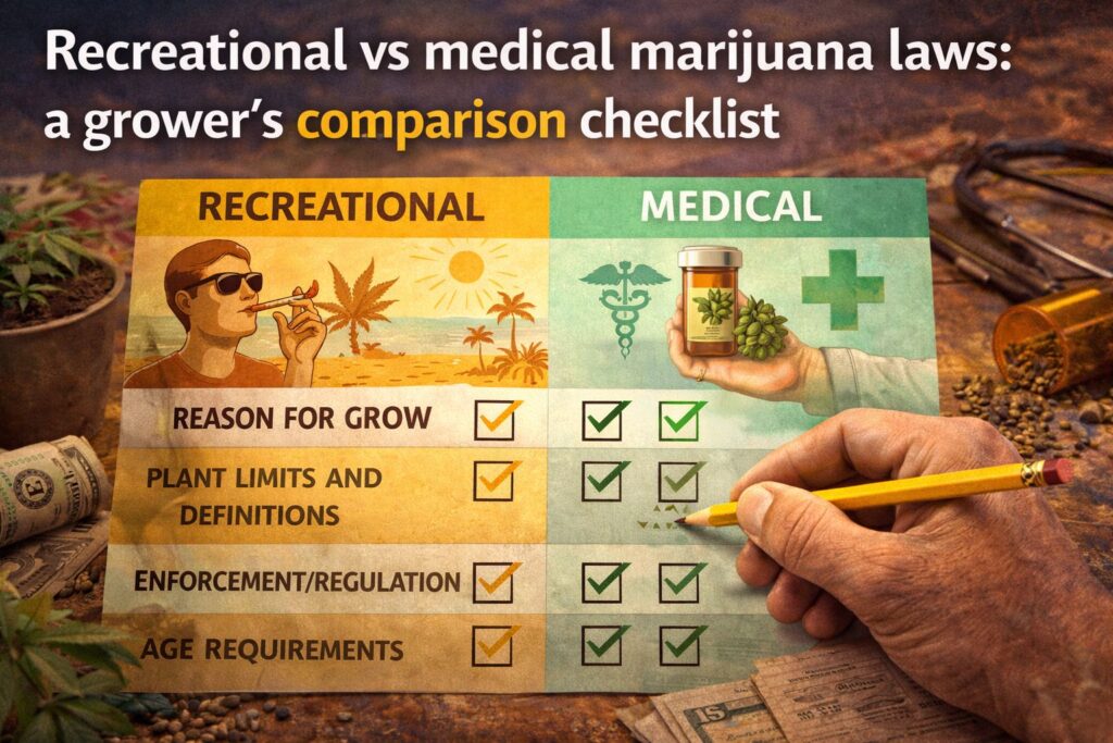 recreational vs medical marijuana laws