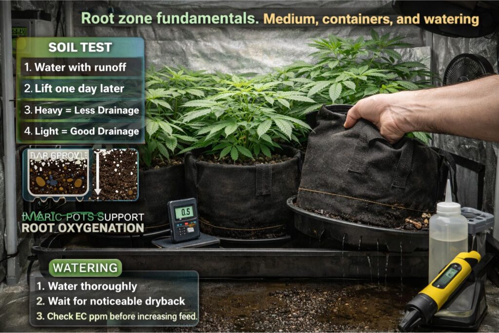 root-zone oxygen and dryback in soil
