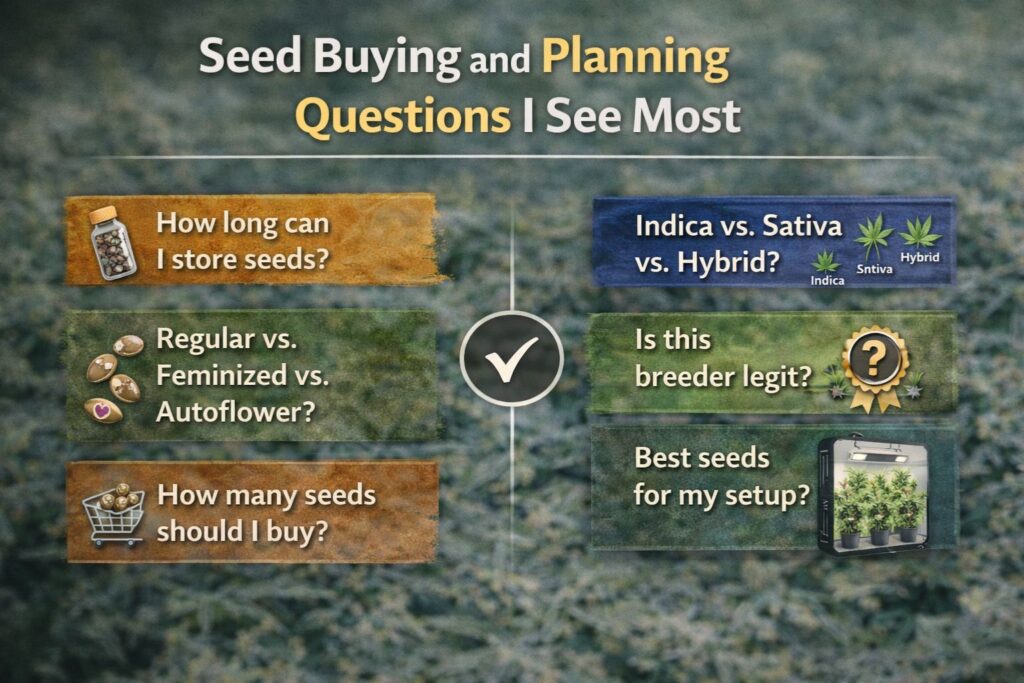 Seed buying and planning questions