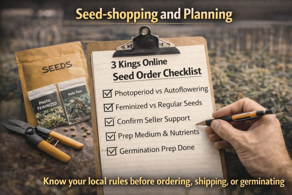 3 Kings online seed order checklist