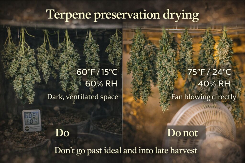 terpene preservation drying