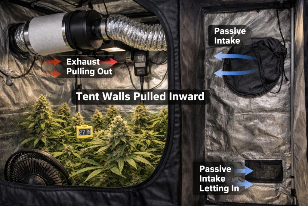 negative pressure ventilation setup