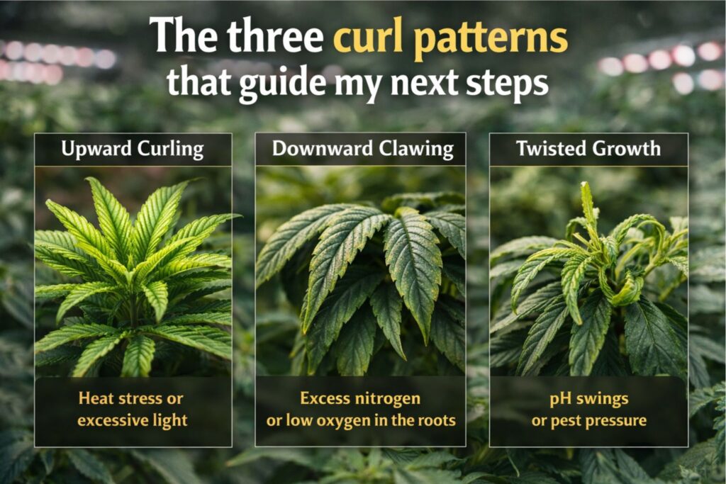 The three curl patterns