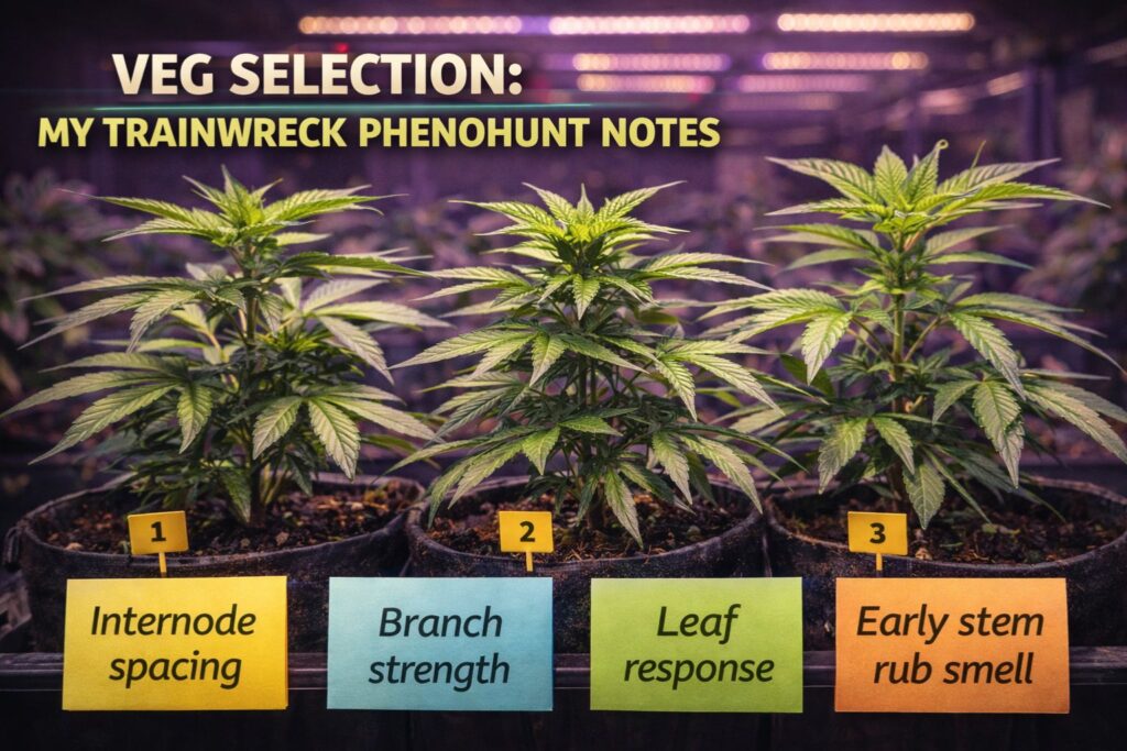 Trainwreck phenohunt notes