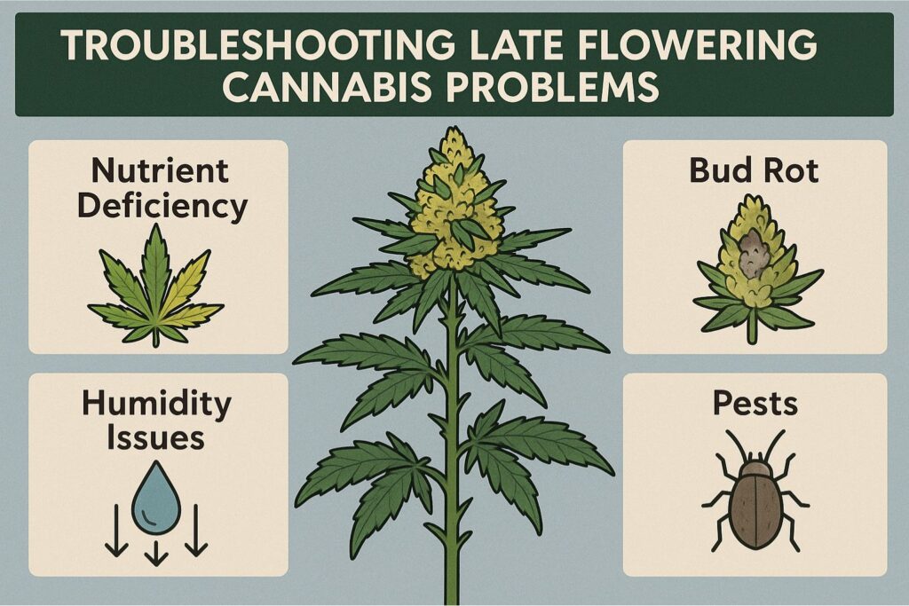 late flowering cannabis problems