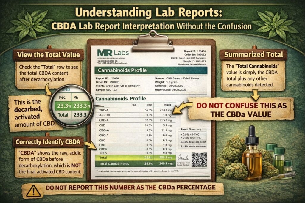 cbda lab report interpretation