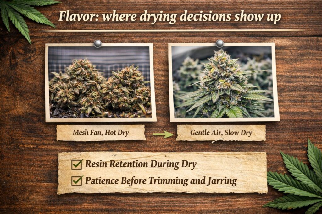 resin retention during dry