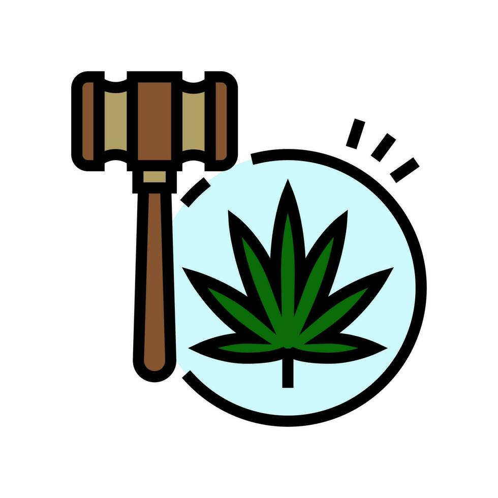 legalize cannabis color icon illustration vector